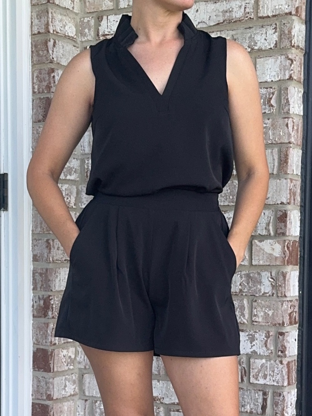 SSYS Two Piece Black Shorts Set S